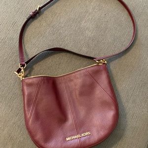 Michael Kors Burgundy Cross Body Bag